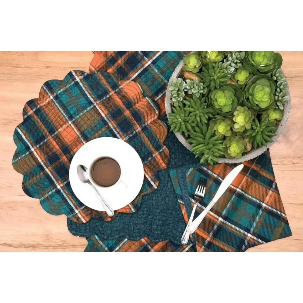 NWT Target Thanksgiving Holiday Troy Plaid Cotton Napkins 2 Sets Of 6 (12 total)